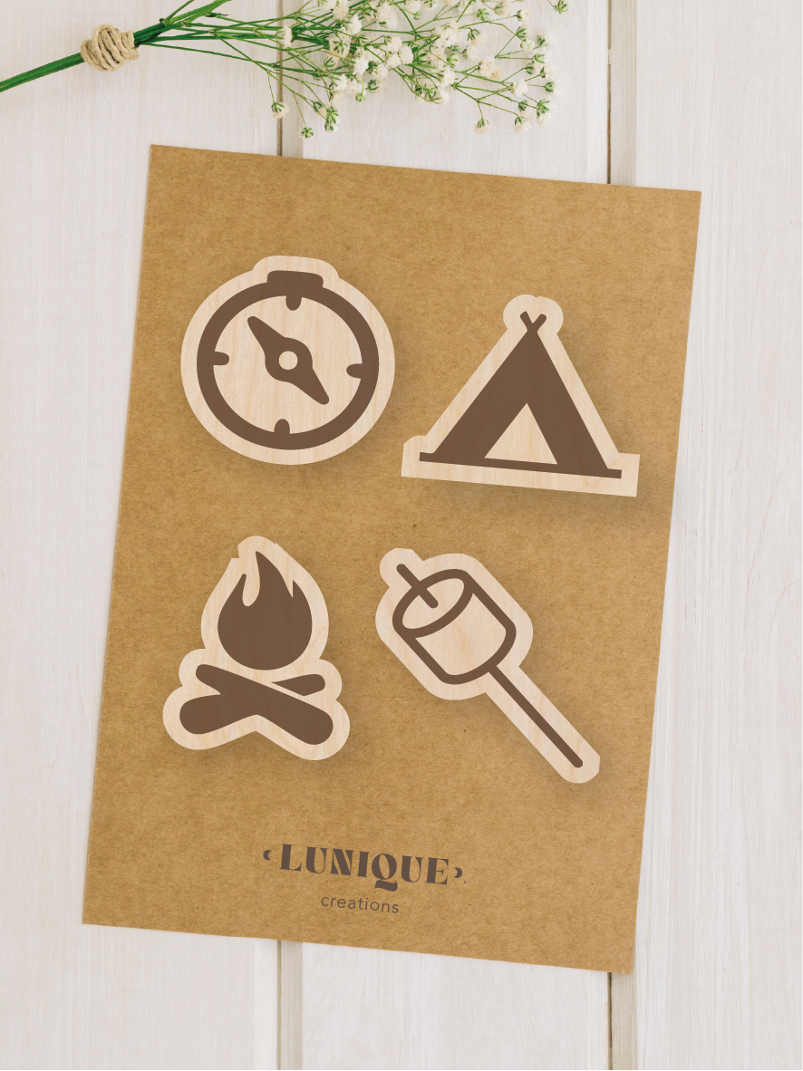 Magneet set van 4 | Kamperen